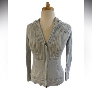 Athleta Full zip breathable hooded sweater-Size XXS